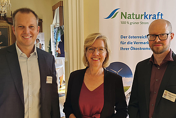 Ministerin Gewessler mit Norbert Stummer und Richard Maglock (EAA)